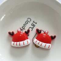 HKM-958099 DIY Christmas Ornament Accessories Set – Snowman, Elk, Santa & Holiday-themed Hairpins