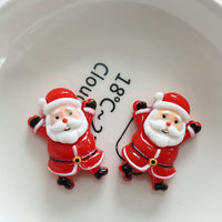 HKM-958099 DIY Christmas Ornament Accessories Set – Snowman, Elk, Santa & Holiday-themed Hairpins