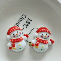 HKM-958099 DIY Christmas Ornament Accessories Set – Snowman, Elk, Santa & Holiday-themed Hairpins