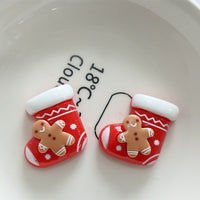 HKM-958099 DIY Christmas Ornament Accessories Set – Snowman, Elk, Santa & Holiday-themed Hairpins