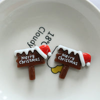 HKM-958099 DIY Christmas Ornament Accessories Set – Snowman, Elk, Santa & Holiday-themed Hairpins