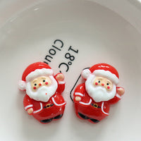 HKM-958099 DIY Christmas Ornament Accessories Set – Snowman, Elk, Santa & Holiday-themed Hairpins