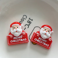 HKM-958099 DIY Christmas Ornament Accessories Set – Snowman, Elk, Santa & Holiday-themed Hairpins