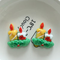 HKM-958099 DIY Christmas Ornament Accessories Set – Snowman, Elk, Santa & Holiday-themed Hairpins
