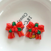 HKM-958099 DIY Christmas Ornament Accessories Set – Snowman, Elk, Santa & Holiday-themed Hairpins