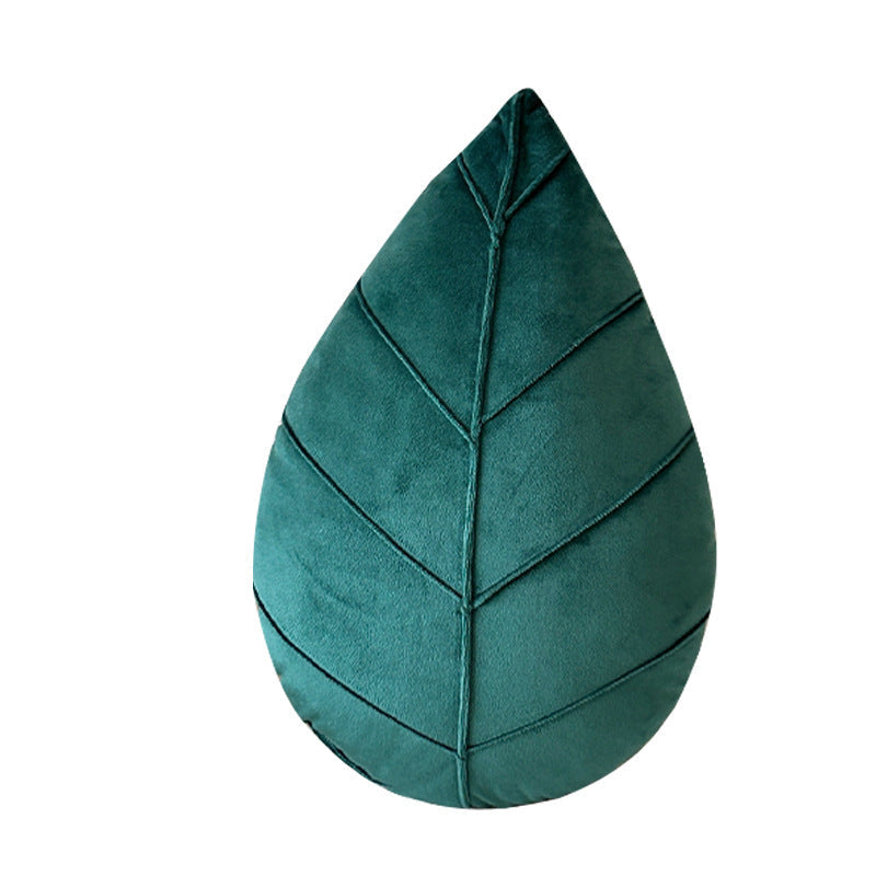 HKM-958099 Natural Green Plant Leaves Pillow for Home Decor - Modern Simple Design, Available in Two Sizes