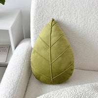 HKM-958099 Natural Green Plant Leaves Pillow for Home Decor - Modern Simple Design, Available in Two Sizes