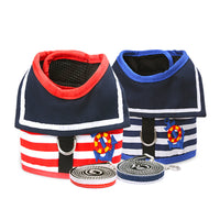 HKM-958163 Pet VIP Comfortable Chest Strap Set for Small Pets - Blue & Red, Various Sizes Available