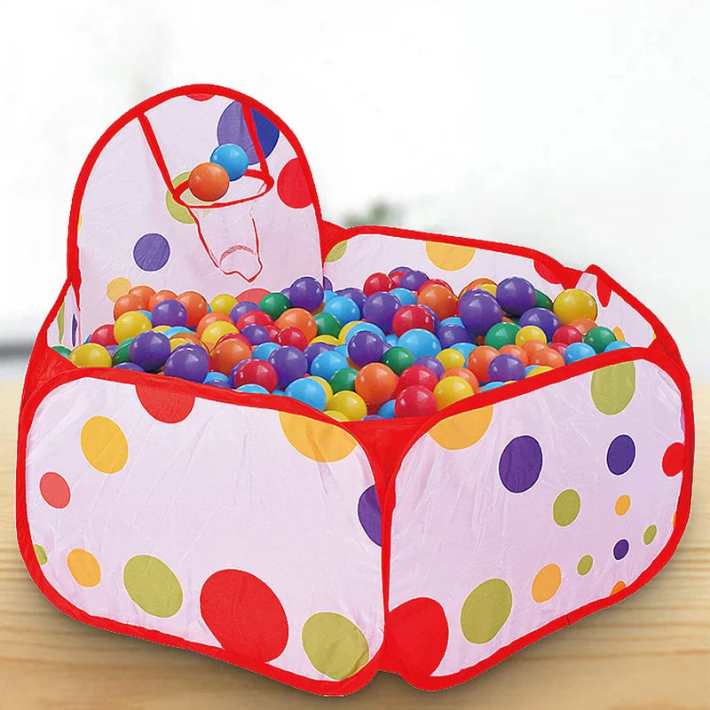 HKM-958227 Safety Play Tent for Children - Indoor/Outdoor Kids Playpen with Ocean Ball Pool - 150cm, Age 2-4