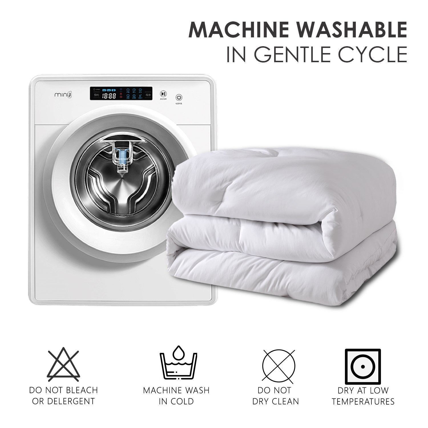 HKM-958291 Brushed Polyester Single Quilt - Soft Microfiber Filling for All-Season Comfort
