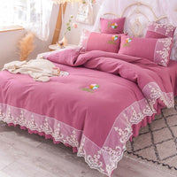 HKM-958291 Elegant Four-Piece Polyester Bedding Set in Various Styles and Colors