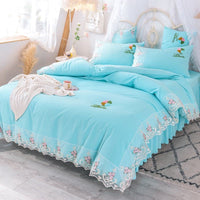 HKM-958291 Elegant Four-Piece Polyester Bedding Set in Various Styles and Colors
