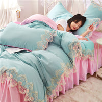 HKM-958291 Elegant Four-Piece Polyester Bedding Set in Various Styles and Colors