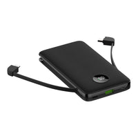 HKM-958355 Digital Display Two-Wire Fast Charge Power Bank in White, Black, and Orange