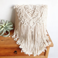 HKM-958355 Hand-Woven Cotton Rope Geometric Pattern Cushion Pillowcase with Insert, 45x45cm