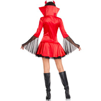 HKM-958419 Long Sleeve Red and Black Demon Costume for Anime Role-Playing, Women's Sizes S-XL