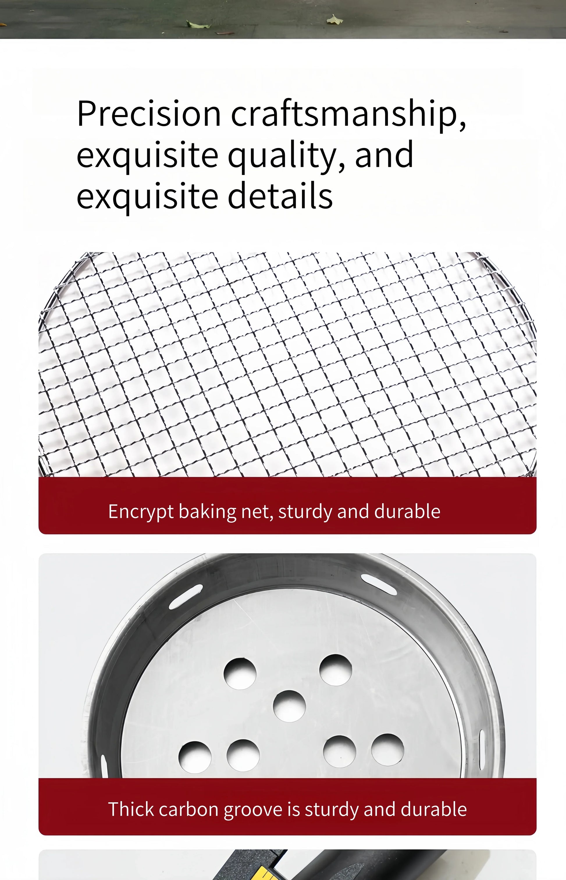 KTX-958483 Outdoor Charcoal BBQ Grill Stove for Indoor and Outdoor Use with Smokeless Cooking Feature