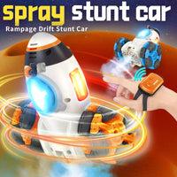 HKM-958547 Remote Control Spraying Rocket Stunt Car for Indoor and Outdoor Fun, 2.4GHz RC Spinning Vehicle, Ages 8 & Up