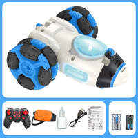HKM-958547 Remote Control Spraying Rocket Stunt Car for Indoor and Outdoor Fun, 2.4GHz RC Spinning Vehicle, Ages 8 & Up