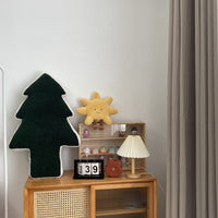 HKM-958931 Geometric Pattern Cotton Pine Tree Plush Pillow for Home Decoration and Sofa Support