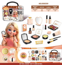 HKM-959123 Children's Washable Makeup Set for Pretend Play - Toddler and Kids Cosmetic Toy Box