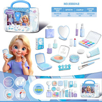 HKM-959123 Children's Washable Makeup Set for Pretend Play - Toddler and Kids Cosmetic Toy Box