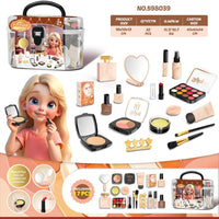 HKM-959123 Children's Washable Makeup Set for Pretend Play - Toddler and Kids Cosmetic Toy Box