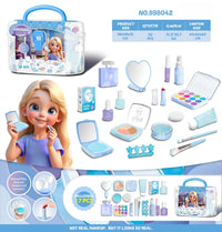 HKM-959123 Children's Washable Makeup Set for Pretend Play - Toddler and Kids Cosmetic Toy Box