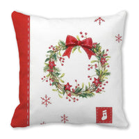 HKM-959187 Cartoon Peach Skin Pillowcase for Christmas - 45x45cm Cushion Cover