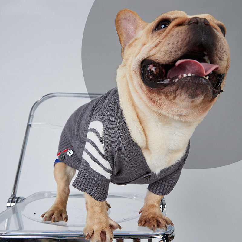 HKM-959379 Cozy Cotton Knit Dog Sweater for Small and Medium-sized Dogs