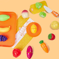 HKM-959379 Fruit and Vegetable Cutting Play Set for Kids - Educational Kitchen Toy for Ages 3 and Up