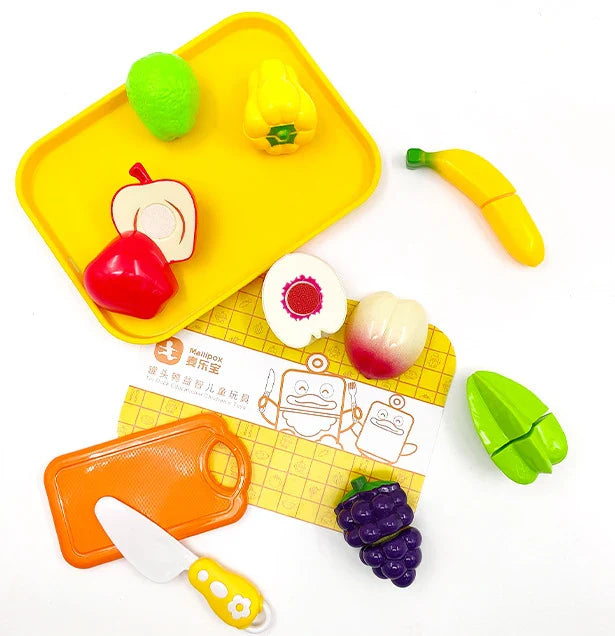 HKM-959379 Fruit and Vegetable Cutting Play Set for Kids - Educational Kitchen Toy for Ages 3 and Up