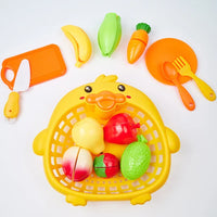 HKM-959379 Fruit and Vegetable Cutting Play Set for Kids - Educational Kitchen Toy for Ages 3 and Up