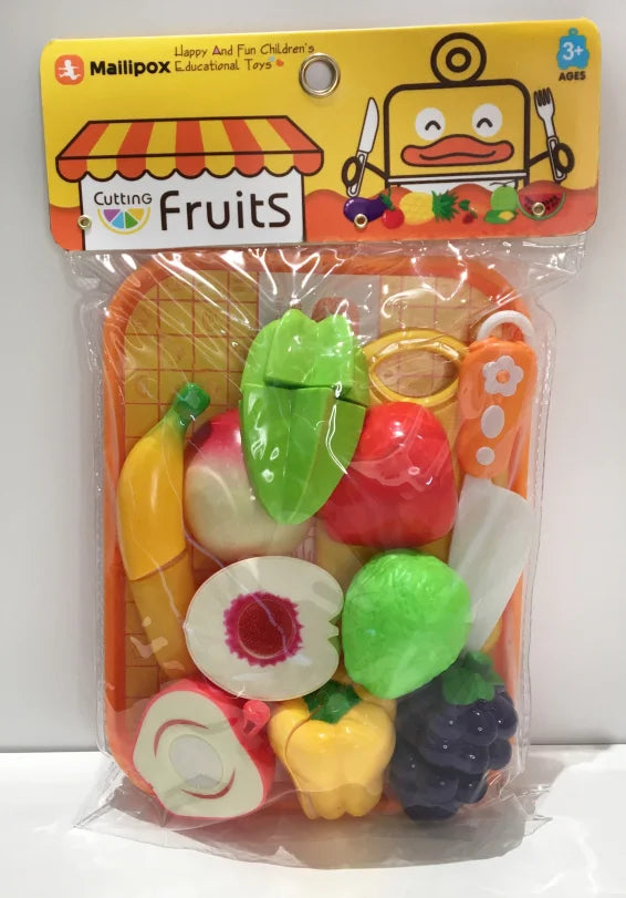 HKM-959379 Fruit and Vegetable Cutting Play Set for Kids - Educational Kitchen Toy for Ages 3 and Up