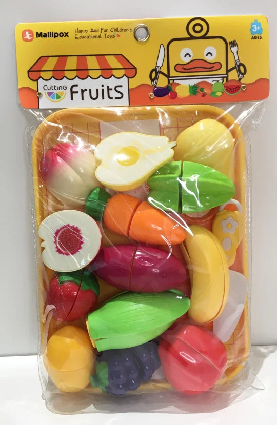 HKM-959379 Fruit and Vegetable Cutting Play Set for Kids - Educational Kitchen Toy for Ages 3 and Up