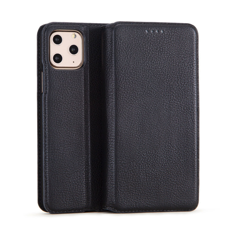 HKM-959379 Real Leather Flip Case Cover for Business Use - Slim and Stylish Design