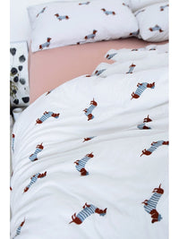 HKM-959443 Soft Cotton Knitted 4-Piece Baby Bedding Set with Cartoon Design in HOT Dog Theme