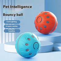 HKM-959571 Automatic Jumping Dog Ball - Sky Blue & Orange Red - Long Battery Life Pet Toy