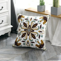 HKM-959571 Cotton Canvas Embroidered Pillow Cushion Cover 45x45 cm