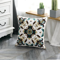 HKM-959571 Cotton Canvas Embroidered Pillow Cushion Cover 45x45 cm