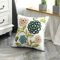 HKM-959571 Cotton Canvas Embroidered Pillow Cushion Cover 45x45 cm