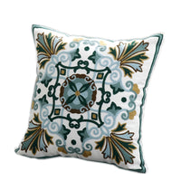HKM-959571 Cotton Canvas Embroidered Pillow Cushion Cover 45x45 cm
