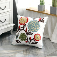 HKM-959571 Cotton Canvas Embroidered Pillow Cushion Cover 45x45 cm