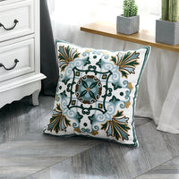 HKM-959571 Cotton Canvas Embroidered Pillow Cushion Cover 45x45 cm