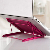 HKM-959635 Portable Foldable Laptop Stand with Non-Slip Baffle and Pads for Stability