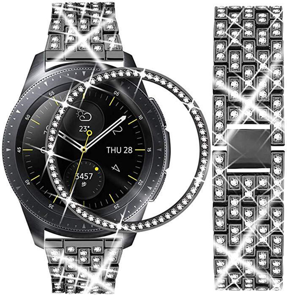 HKM-959635 Samsung Watch Diamond Metal Strap - 190mm Alloy Band for Adults, Fits 155-210mm Wrist Sizes