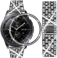 HKM-959635 Samsung Watch Diamond Metal Strap - 190mm Alloy Band for Adults, Fits 155-210mm Wrist Sizes