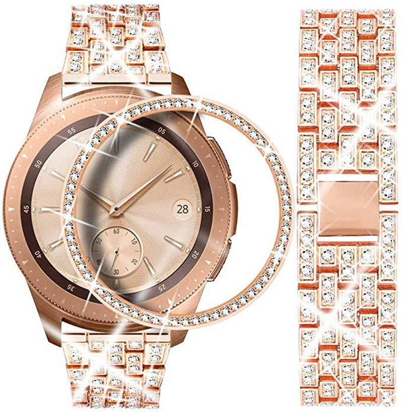 HKM-959635 Samsung Watch Diamond Metal Strap - 190mm Alloy Band for Adults, Fits 155-210mm Wrist Sizes