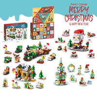 HKM-959699 Christmas Countdown Advent Calendar Building Block Set - Educational DIY Puzzle Toy for Ages 5 and Up
