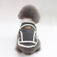 HKM-959699 Nordic Style Winter Jackets for Pets - Dark Gray & Light Brown - Casual Cotton Clothing